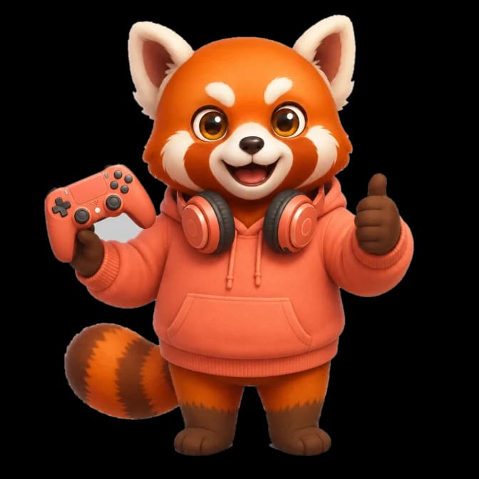 Rosu holding a controller and giving an encouraging thumbs-up